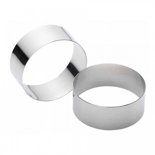 KC Set of Two Stainless Steel Large Cooking Rings