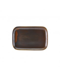 Terra Porcelain Copper Rectangular Plate 34 X23.5cm