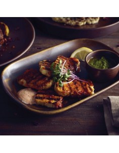 Terra Porcelain Copper Rectangular Plate 34 X23.5cm 2
