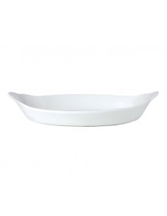 Simplicity Dish Eared Oval White 19 x 34cm 1ltr 2