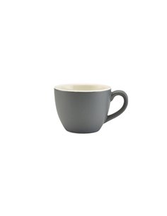 Matt Grey Porcelain Bowl Shaped Cup 9cl 3oz