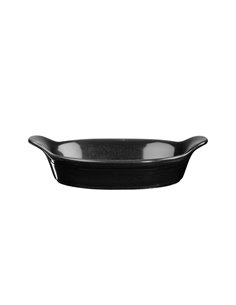 Metallic Black Small Round Eared Dish 30cl
