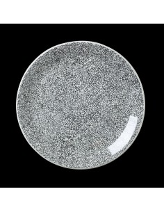 Steelite Ink Crackle Coupe Plate Black 25.25cm 2
