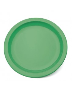 Plate Narrow Rim Green 17cm Polycarbonate