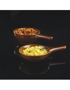 Rustics Mezze Dish Brown Stoneware 40cl 17cm