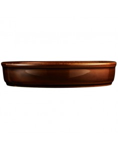Rustics Mezze Dish Brown Stoneware 40cl 17cm 2