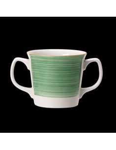 Freedom Double Handled Mug Green 10oz 28.5cl