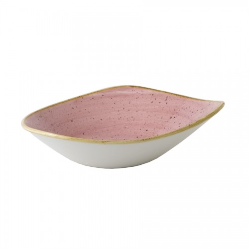 Stonecast Petal Pink Triangle Bowl 23.5cm