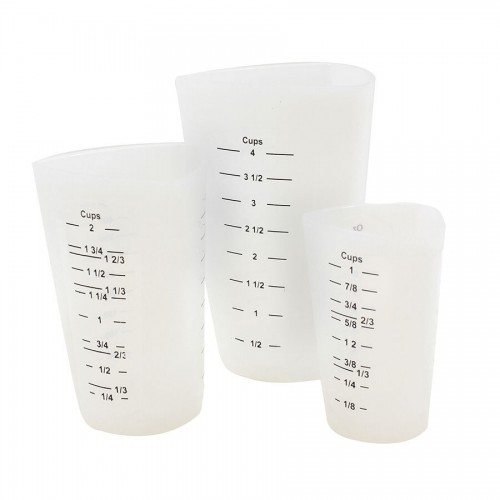 Flexible Measuring Cup Set, Silicone: 1, 2 & 4 Cup