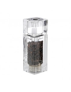 Cube Combi Salt & Pepper Clear Acrylic 13.5cm