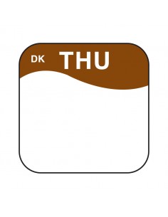 Daymark label Thursday Permanent Square 1.9cm