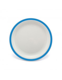 Duo Plate Narrow Rim Blue 23cm Polycarbonate