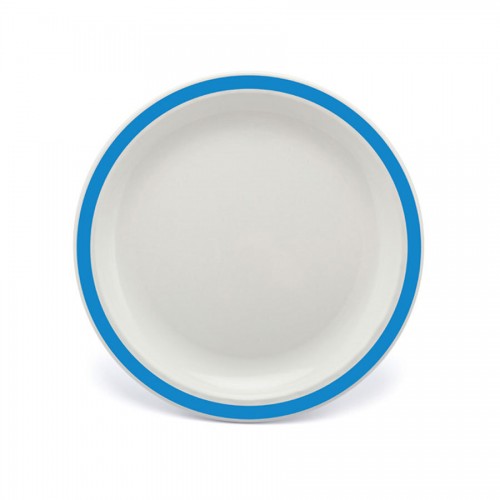 Duo Plate Narrow Rim Blue 23cm Polycarbonate