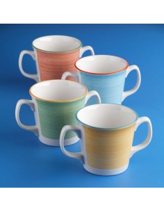 Freedom Double Handled Mug Blue 10oz 28.5cl