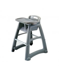 High Chair Stackable Grey Plastic