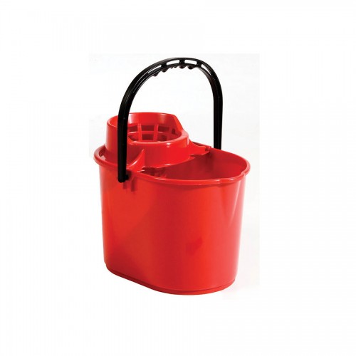 Mop Bucket With Wringer Red 12ltr