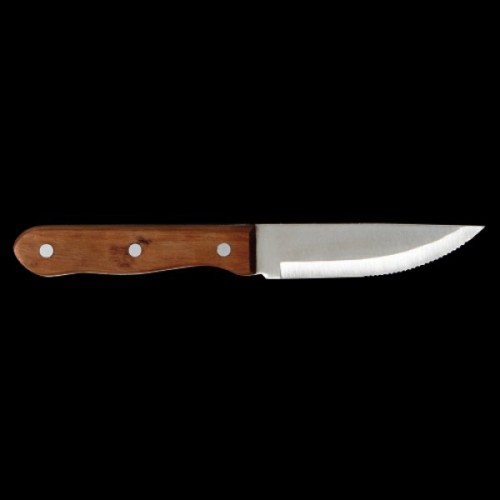 Steak Knife Pineapple Wood Tapered Blade Serrated