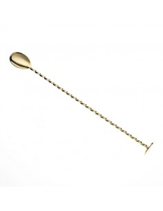 Bar Spoon with Muddler 11 13/1 inch 30cm Gold Plated