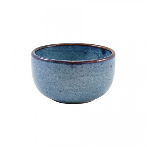 Terra Porcelain Aqua Blue Round Bowl 12.5cm