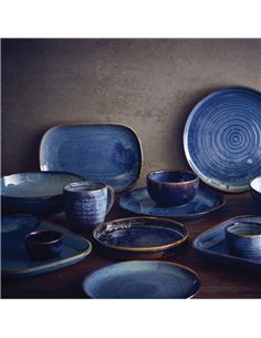 Terra Porcelain Aqua Blue Coupe Plate 24cm 2