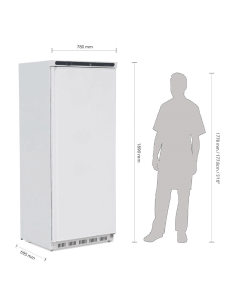 Polar CD614 Single Door Upright Larder Fridge White 600Ltr C-Series 2