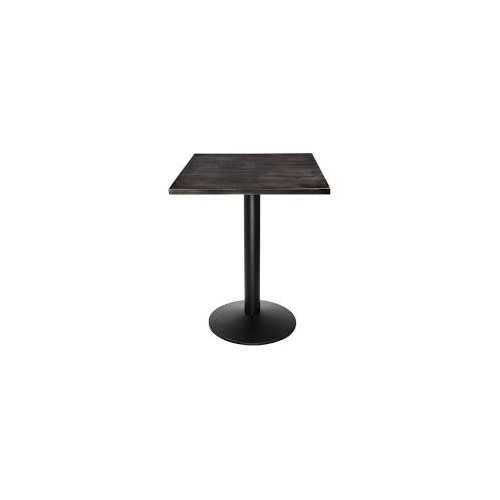 Bolero Pre-drilled Square Tabletop Vintage Black 700mm