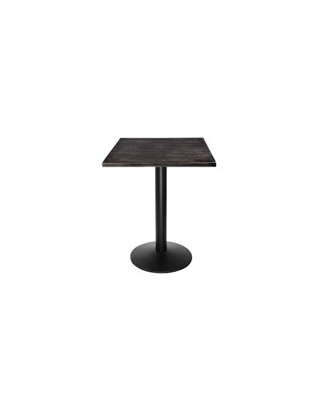 Bolero Pre-drilled Square Tabletop Vintage Black 700mm