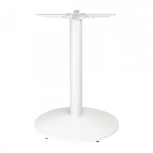 Bolero Cast Iron Round Table Base White