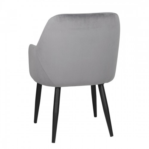 Bolero Lia Velvet Set of 2 Chairs - Grey