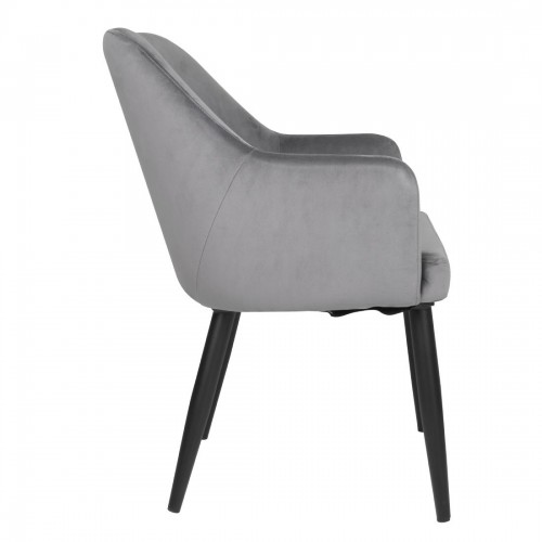 Bolero Lia Velvet Set of 2 Chairs - Grey