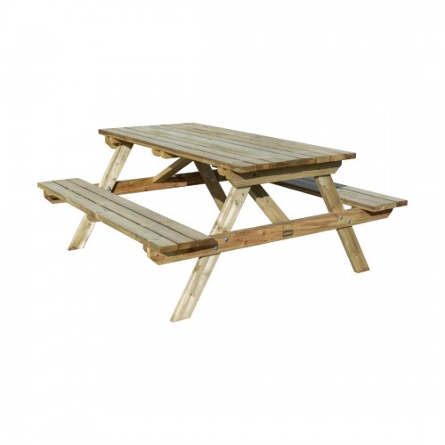 Rowlinson Picnic Table Natural Timber...
