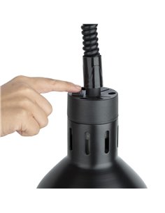 Buffalo Retractable Heat Lamp Matte Black Finish 2