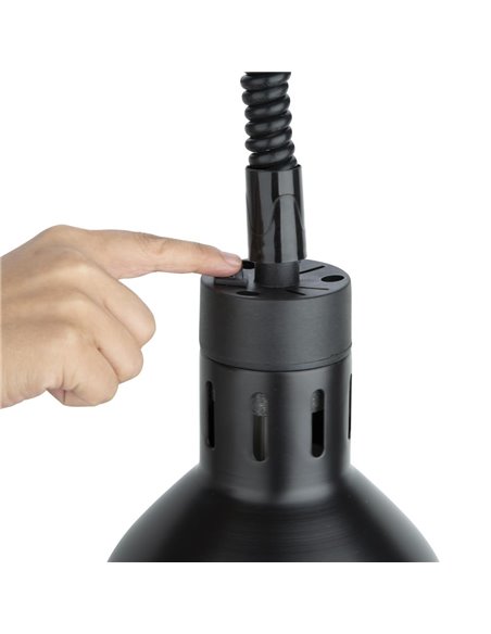 Buffalo Retractable Heat Lamp Matte Black Finish