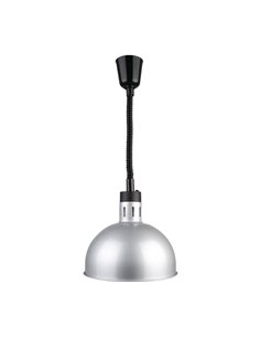Buffalo Retractable Dome Heat Lamp Silver 2.5kW
