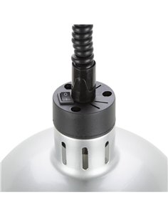 Buffalo Retractable Dome Heat Lamp Silver 2.5kW 2