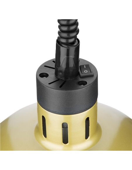 Buffalo Retractable Dome Heat Shade Pale Gold Finish