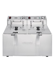 Buffalo Twin Tank Twin Basket 2x5Ltr Countertop Fryer with Timers 2x2.8kW