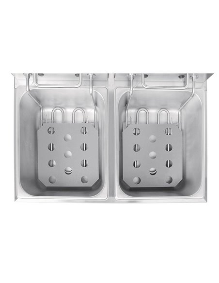 Buffalo Twin Tank Twin Basket 2x5Ltr Countertop Fryer with Timers 2x2.8kW