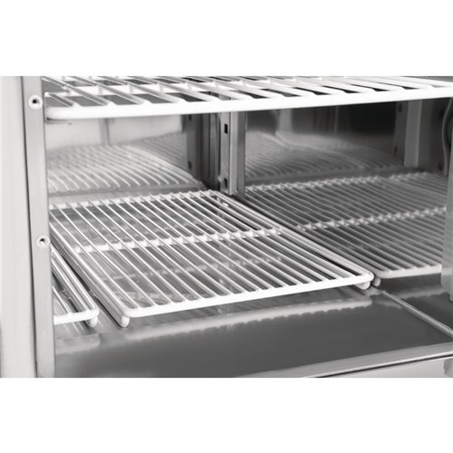 Polar G-Series 3 Door Pizza Prep Counter with Glass Sneeze Guard 436Ltr