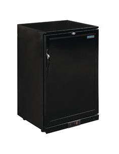 Polar G-Series 900mm Single Solid Door Back Bar Cooler in Black 138Ltr