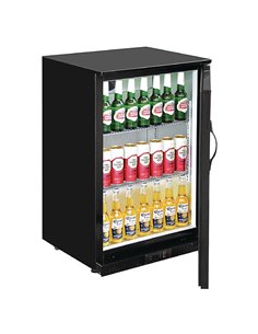 Polar G-Series 900mm Single Solid Door Back Bar Cooler in Black 138Ltr 2