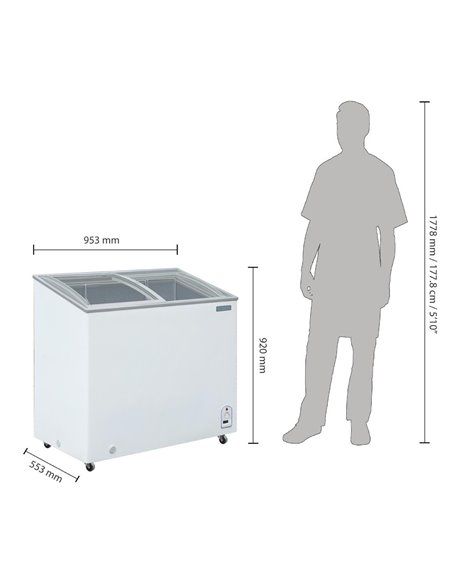 Polar G-Series Display Chest Freezer 200Ltr