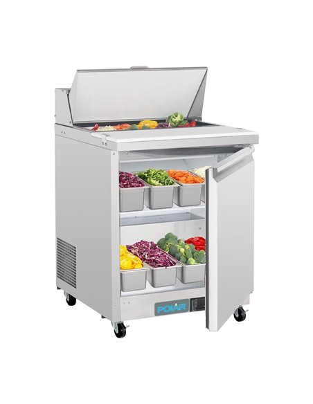 Polar U-Series Single Door Mega Top Prep Counter Fridge 154Ltr