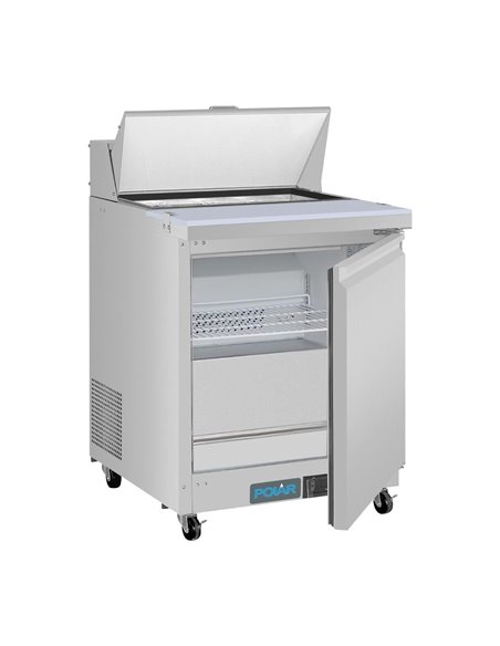 Polar U-Series Single Door Mega Top Prep Counter Fridge 154Ltr