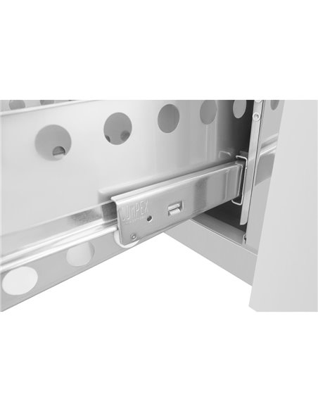 Polar U-Series Single Door and 4 Drawer Counter Fridge 358Ltr