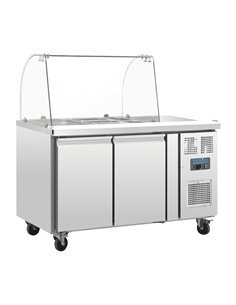 Polar U-Series Double Door Refrigerated Gastronorm Saladette Counter