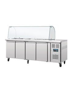 Polar U-Series Four Door Refrigerated Gastronorm Saladette Counter 2