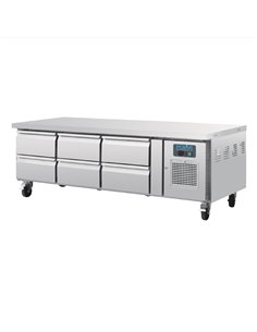 Polar U-Series Six Drawer Chef Base Counter Fridge 2