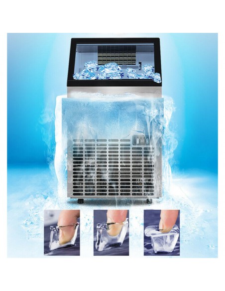 60Kg Commercial Ice Cube Maker Machine - 15kg Storage Bin