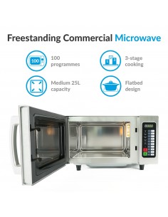 25ltr 1000W Programmable Commercial Microwave Oven with 5 Years Warranty 2